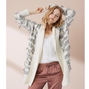 Lou & Grey Fringe Open Sweater